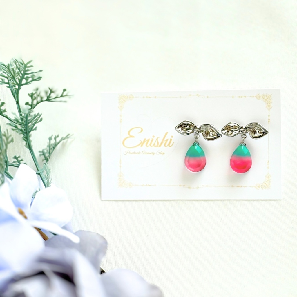 桃翠(とうすい) — 村雲江イメージピアス