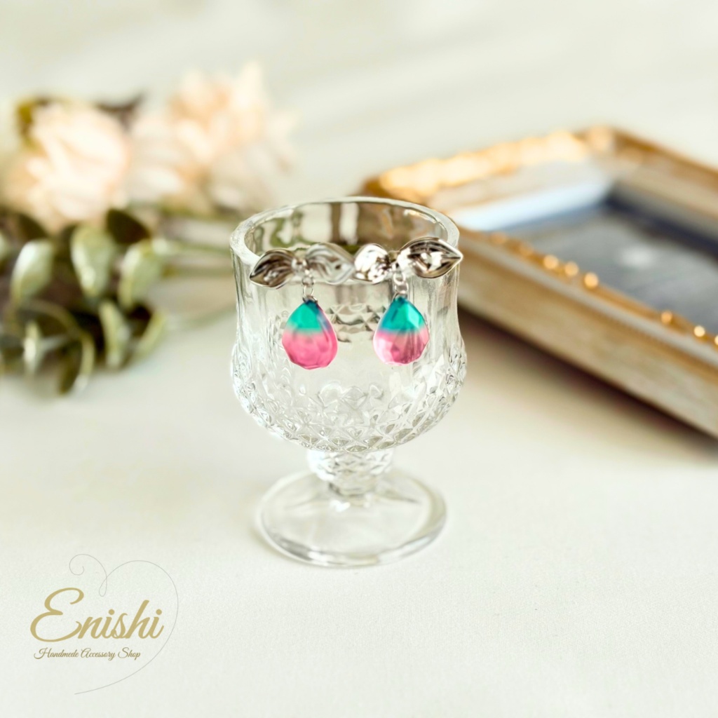 桃翠(とうすい) — 村雲江イメージピアス