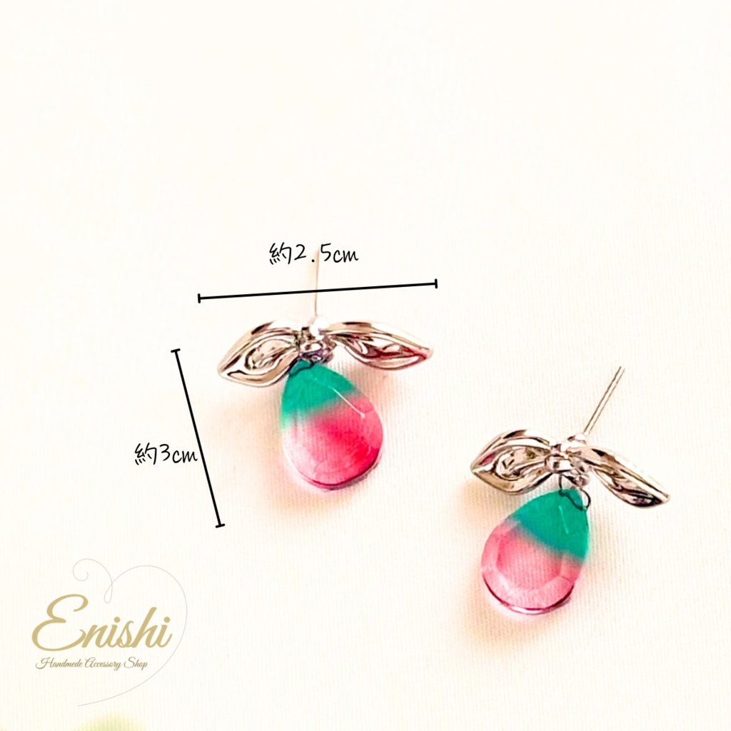 桃翠(とうすい) — 村雲江イメージピアス