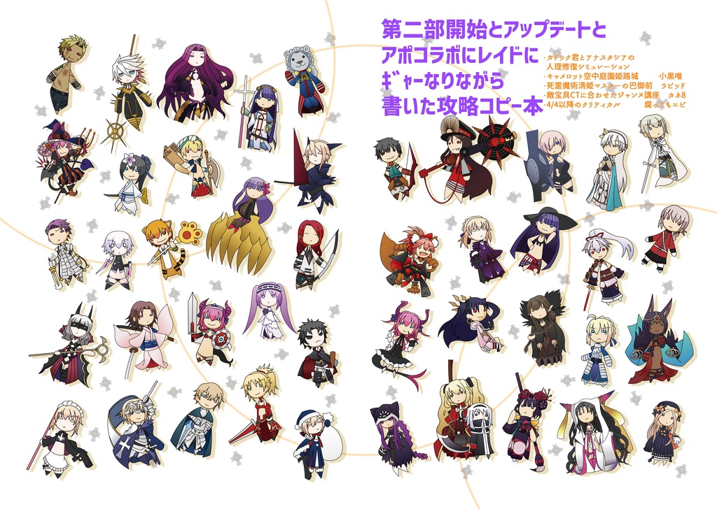 【再録済】第二部開始とアップデートとアポコラボにレイドにギャーなりながら書いた攻略コピー本