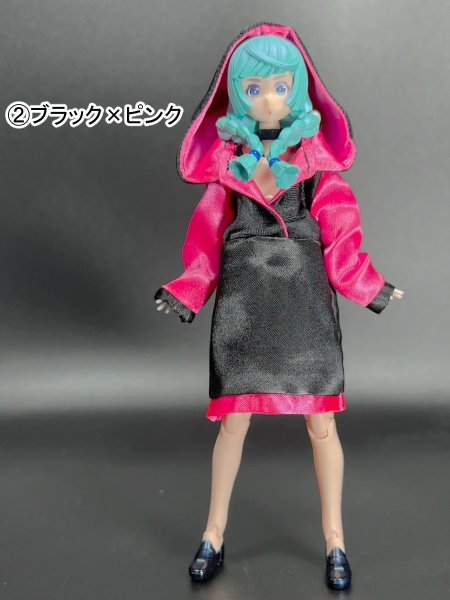 ロングサテンパーカー