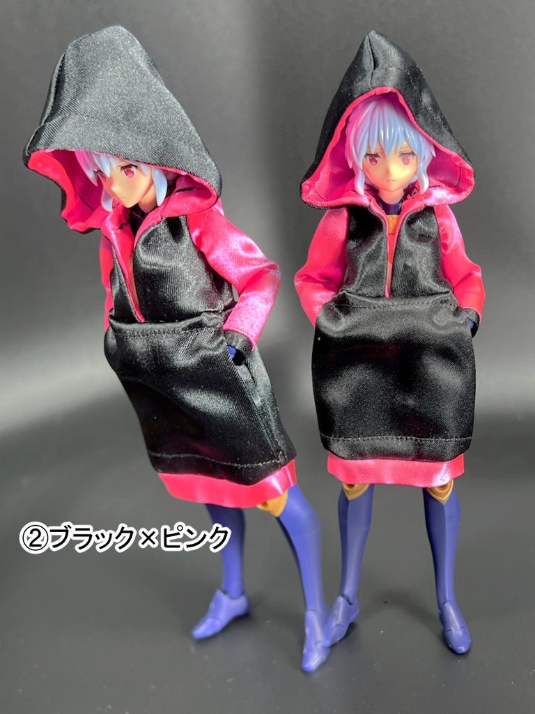 ロングサテンパーカー