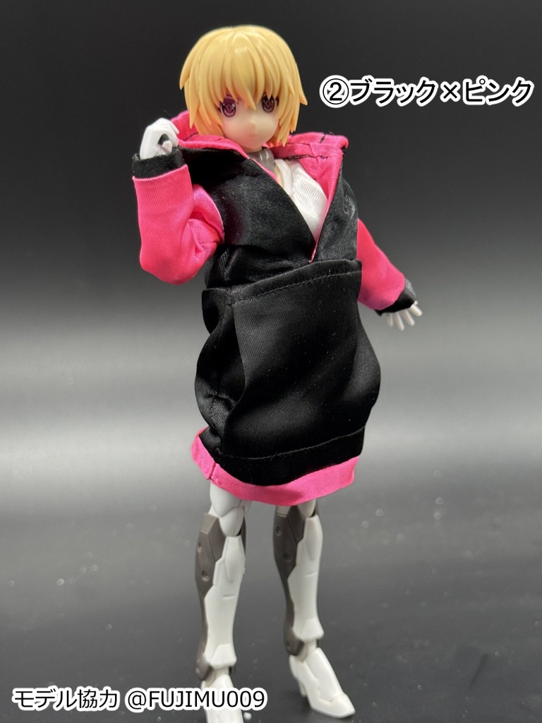 ロングサテンパーカー