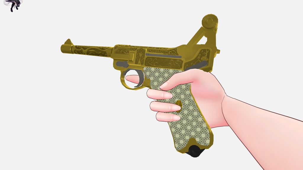 Luger P08  Langelauf. H.Göring.version VRchat use Weapon