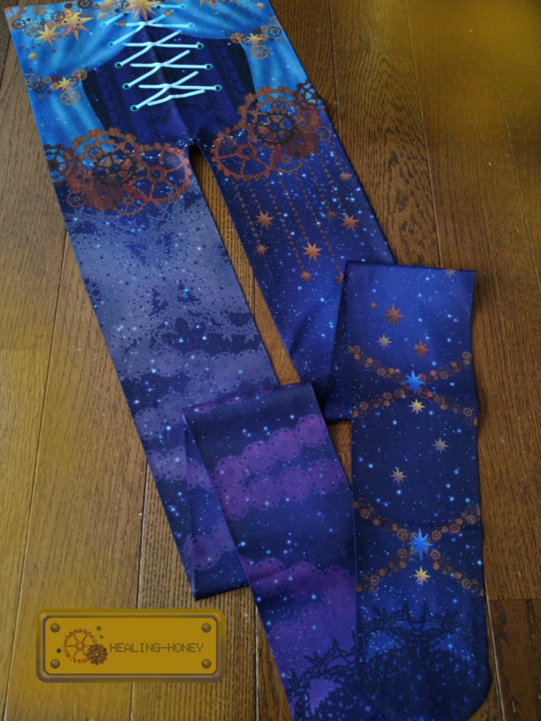 「翌月発送分予約」スチームパンク風オリジナルタイツ★歯車的乙女(ver.瑠璃星)