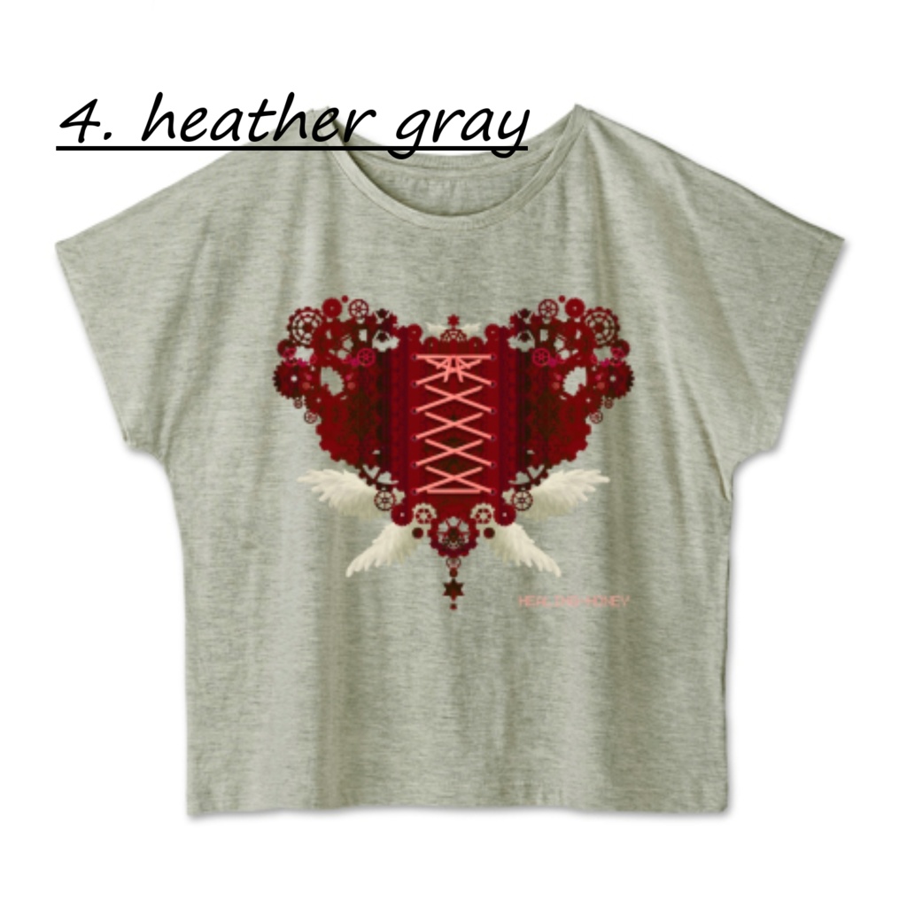 「ゆるっとゆったりドルマンTシャツ(歯車heart・R)」