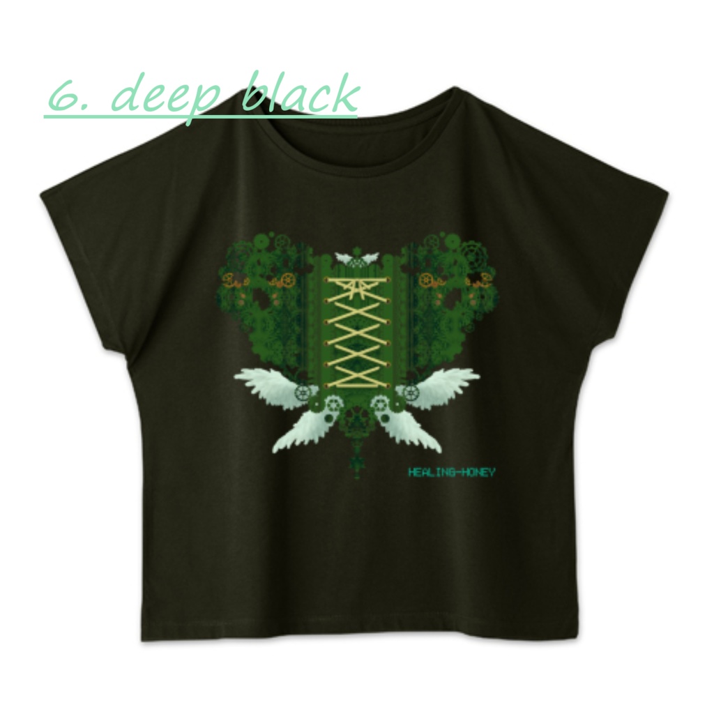 「ゆるっとゆったりドルマンTシャツ(歯車heart・G)」