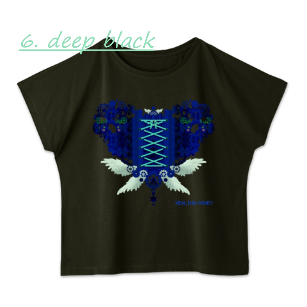 「ゆるっとゆったりドルマンTシャツ(歯車heart・B)」