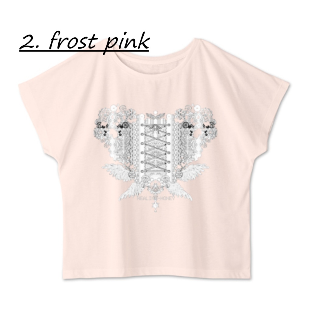 「ゆるっとゆったりドルマンTシャツ(歯車heart・WT)」