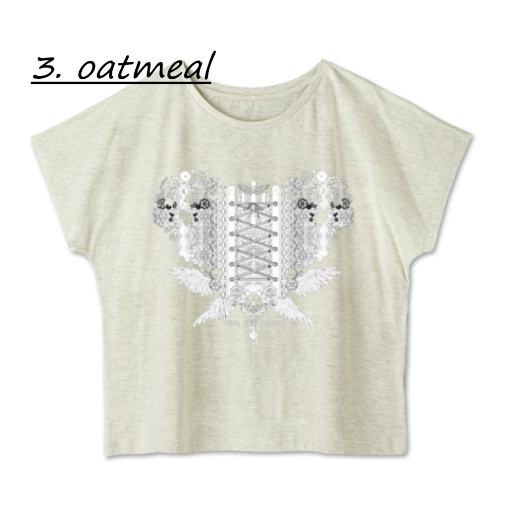 「ゆるっとゆったりドルマンTシャツ(歯車heart・WT)」