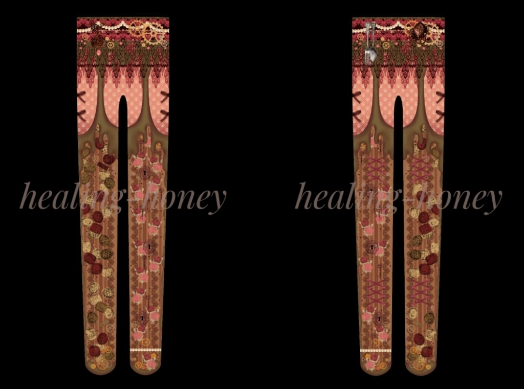 ※現在即納分もあり「翌月発送分予約」オリジナルタイツ★怪盗ショコラ(チョコミント・カプチーノベリー)