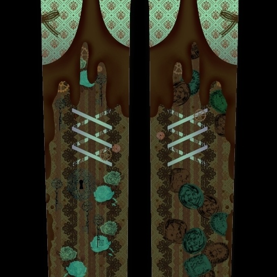 ※現在即納分もあり「翌月発送分予約」オリジナルタイツ★怪盗ショコラ(チョコミント・カプチーノベリー)