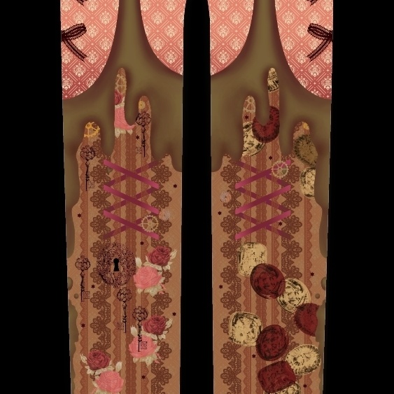 ※現在即納分もあり「翌月発送分予約」オリジナルタイツ★怪盗ショコラ(チョコミント・カプチーノベリー)