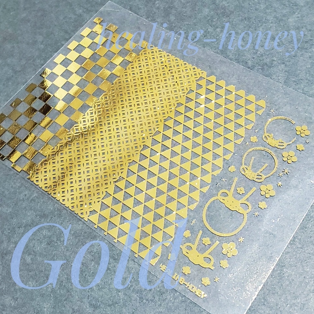 レジンアクセ素材に。オリジナル箔押しシート【和柄(大)詰め合わせ】