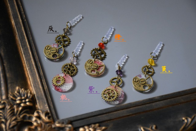 (ピアス・イヤリング変更可)和風スチームパンク・イヤホンジャック