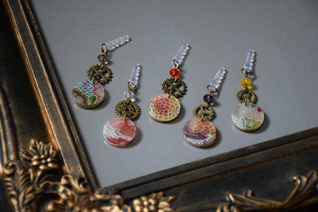 (ピアス・イヤリング変更可)和風スチームパンク・イヤホンジャック