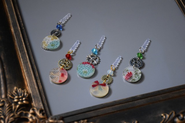 (ピアス・イヤリング変更可)和風スチームパンク・イヤホンジャック