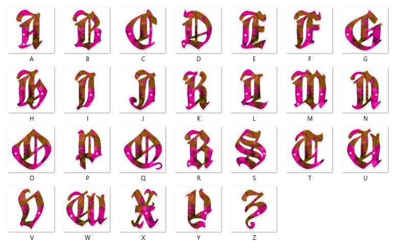 【桃】アルファベット型アクリルキーホルダー全26文字