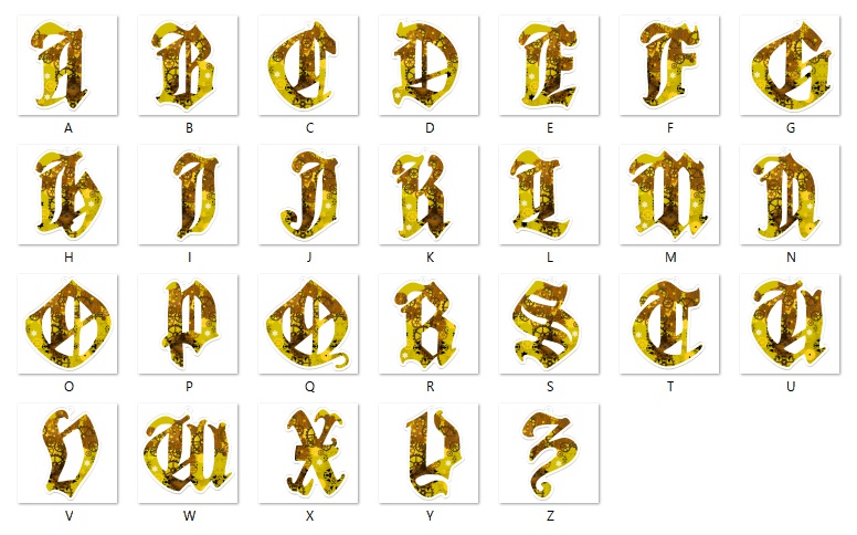 【黄】アルファベット型アクリルキーホルダー全26文字