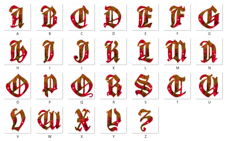 【紅】アルファベット型アクリルキーホルダー全26文字