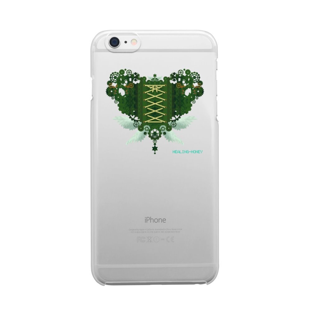 SE&X追加!受注生産「歯車(heart・G/グリーン)」iPhone各種クリアスマートフォンケース