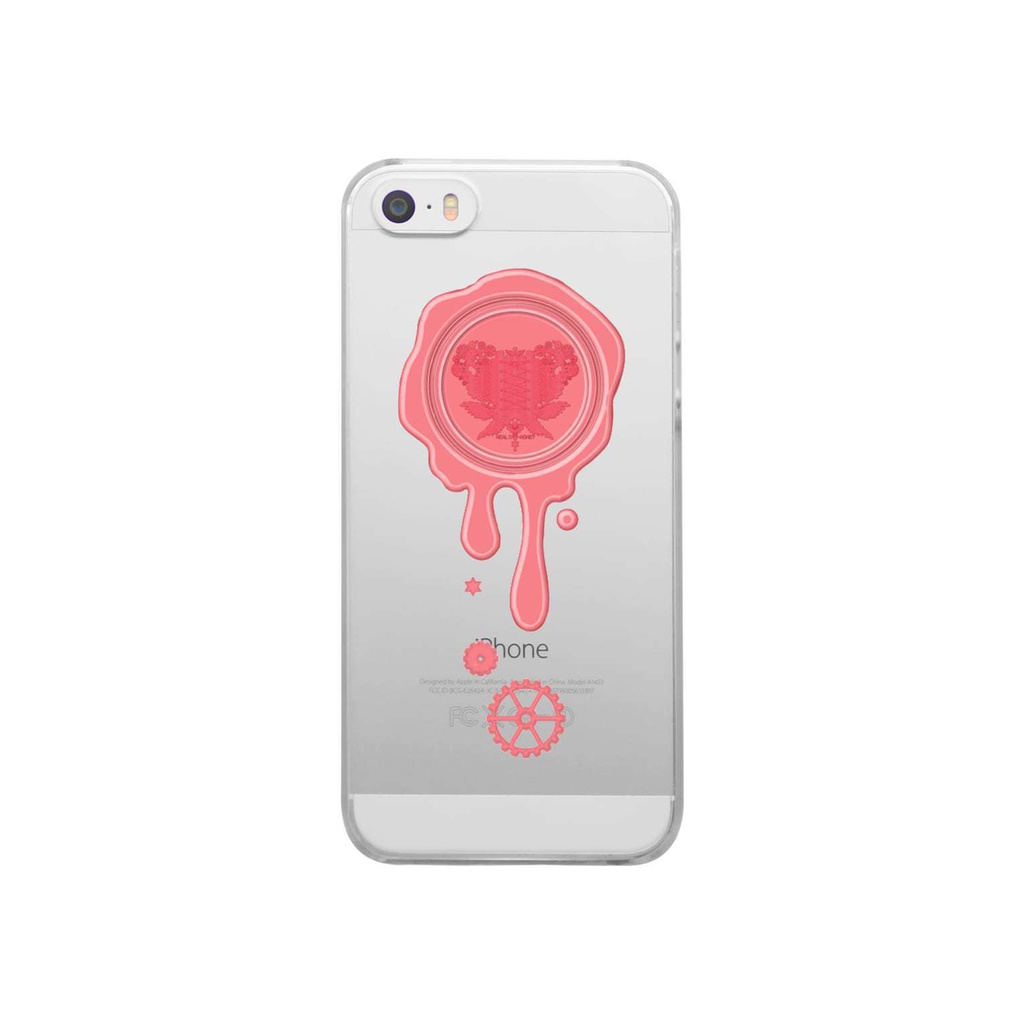 SE&X追加!受注生産「ストロベリーチョコ」蝋封風ロゴモチーフiPhone各種クリアスマートフォンケース