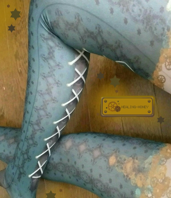 「翌月発送分予約」スチームパンク風オリジナルタイツ★歯車的乙女(ver.碧翠)