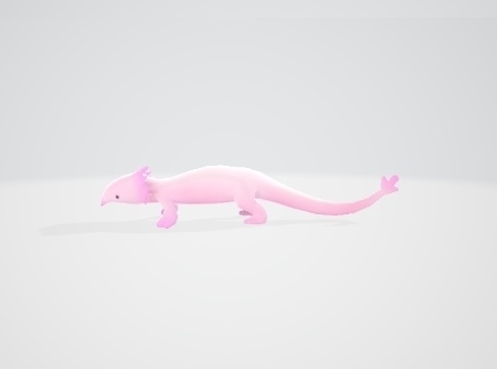 ドウケツシロイモリモドキの模型