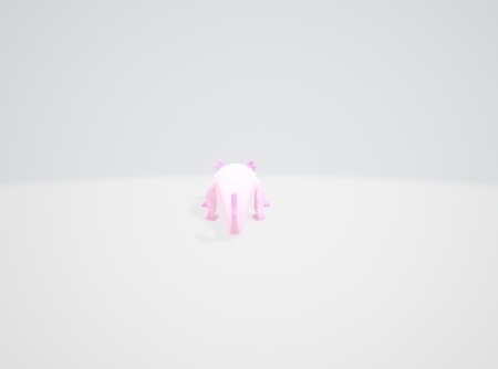 ドウケツシロイモリモドキの模型