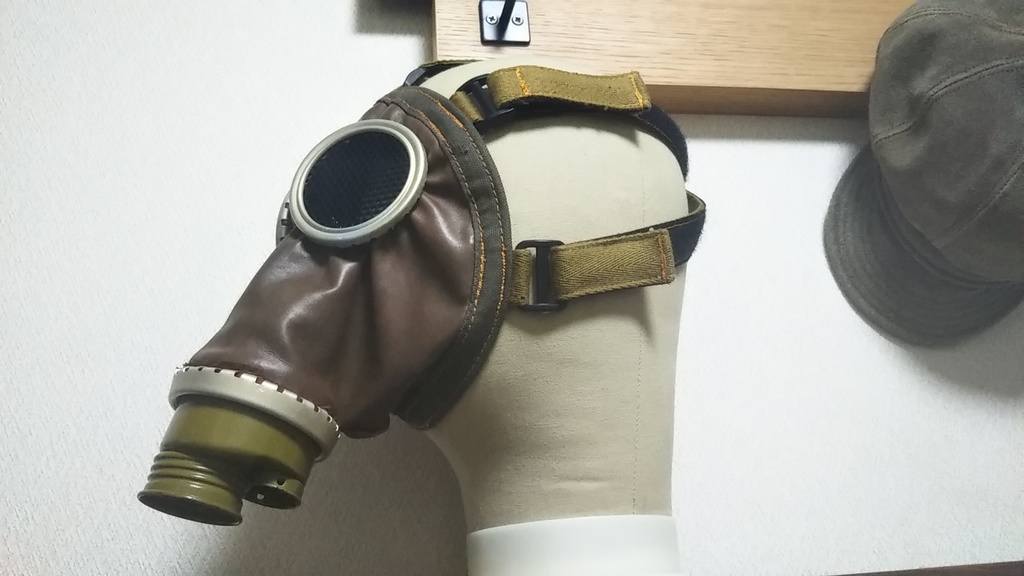 レザーガスマスク・チョコレートブラウンS〜M(非サバゲー用)