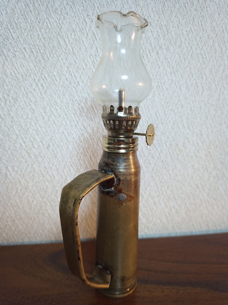 砲弾薬莢オイルランプ(B品)