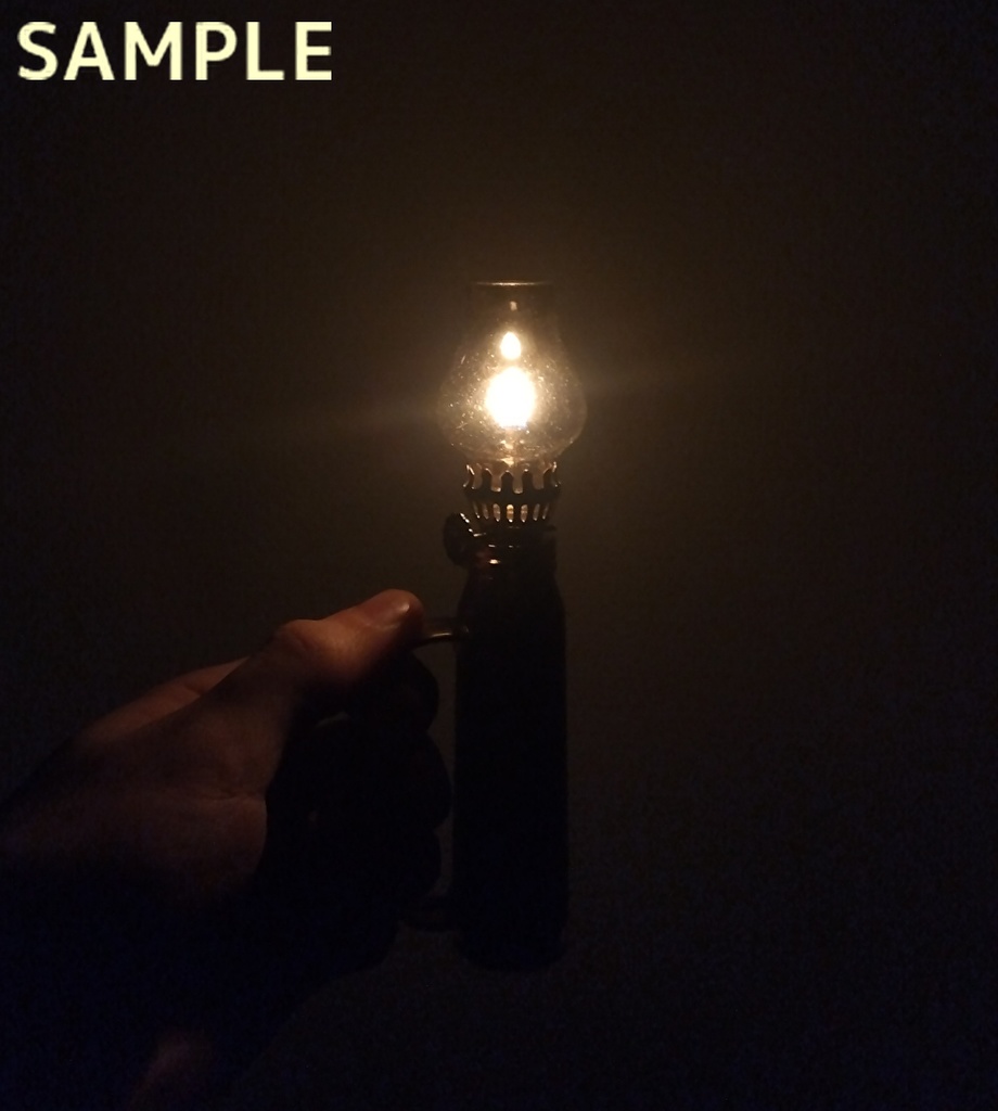 砲弾薬莢オイルランプ(茶)