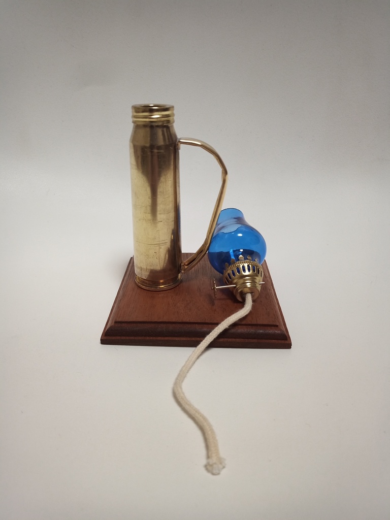 砲弾薬莢オイルランプ(青)