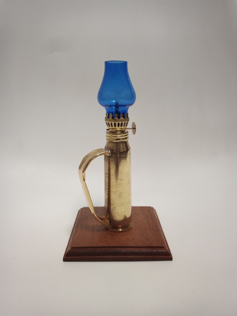 砲弾薬莢オイルランプ(青)