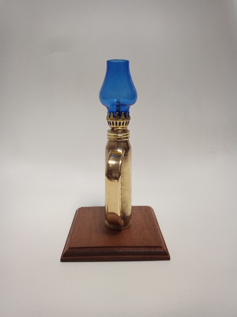 砲弾薬莢オイルランプ(青)