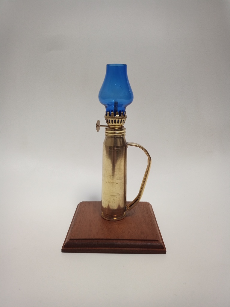 砲弾薬莢オイルランプ(青)