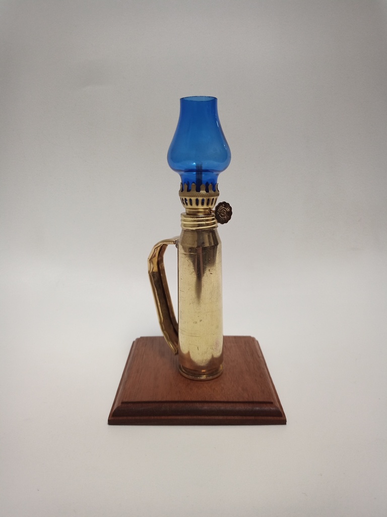 砲弾薬莢オイルランプ(青)