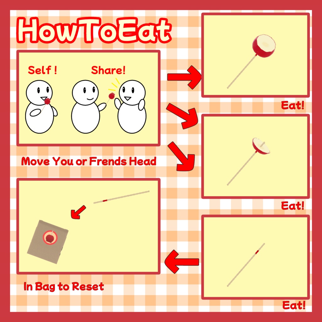 【VRC想定】食べれてシェアできる!りんごあめ!【MA対応】