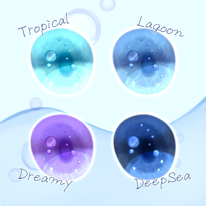 【無料 free】SeaFoam EyeTexture【4アバター対応】