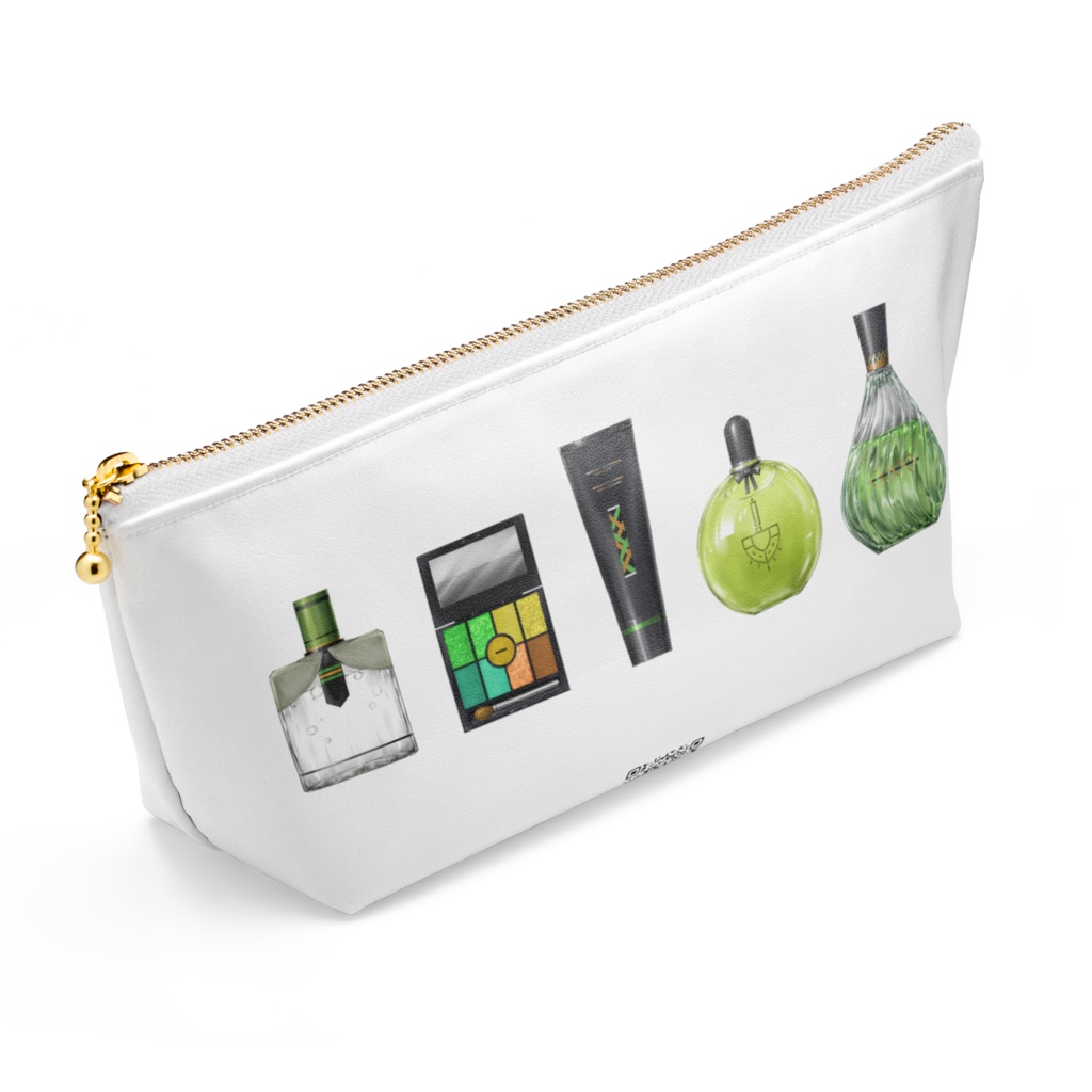 おまけ付小物入れポーチ💚四ッ谷やえモチーフ化粧品&香水