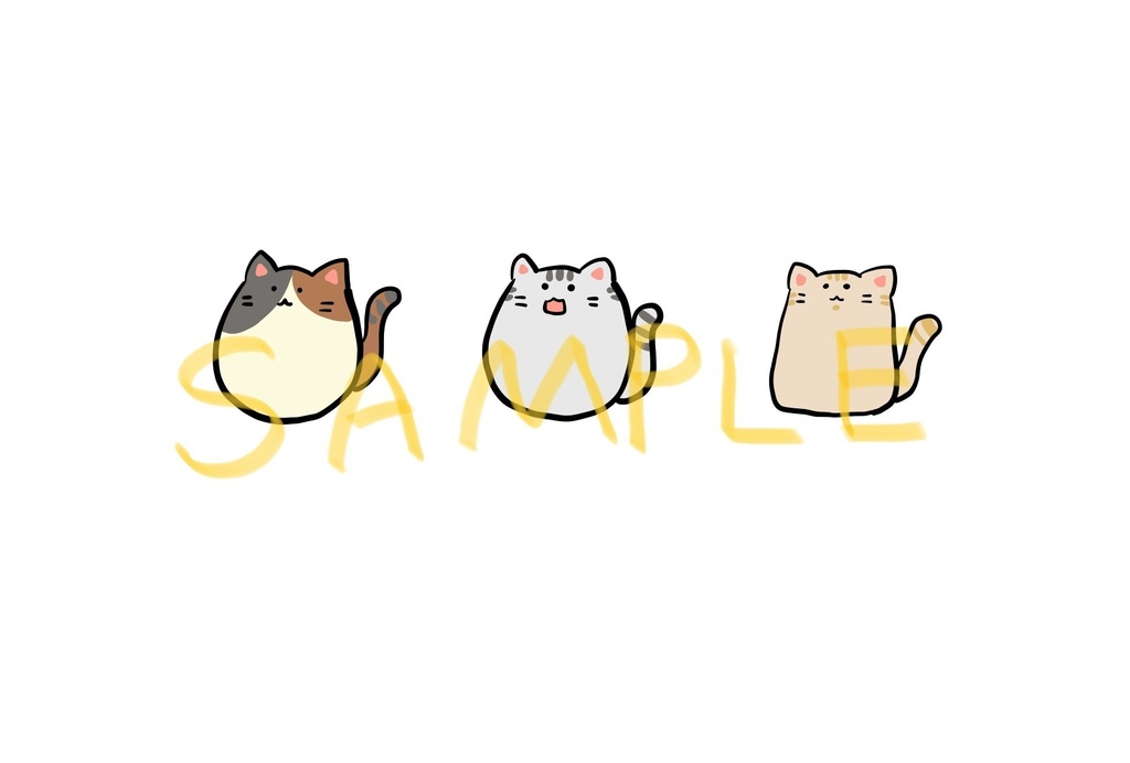 ねこイラスト3種
