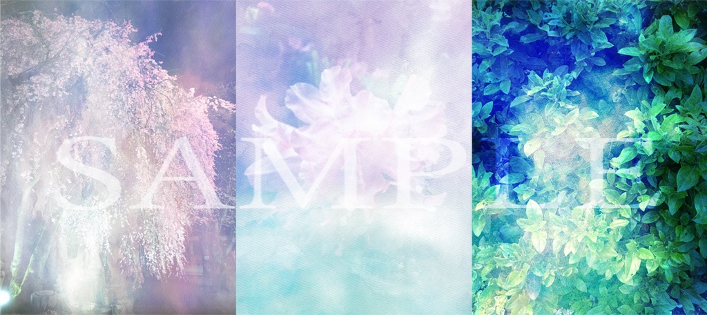 花と緑のテクスチャ