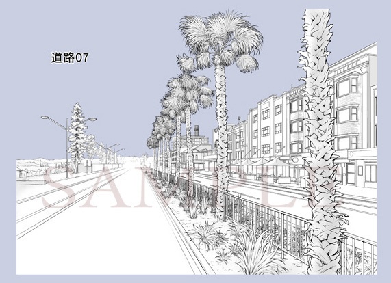 『道と空』背景素材7種セット