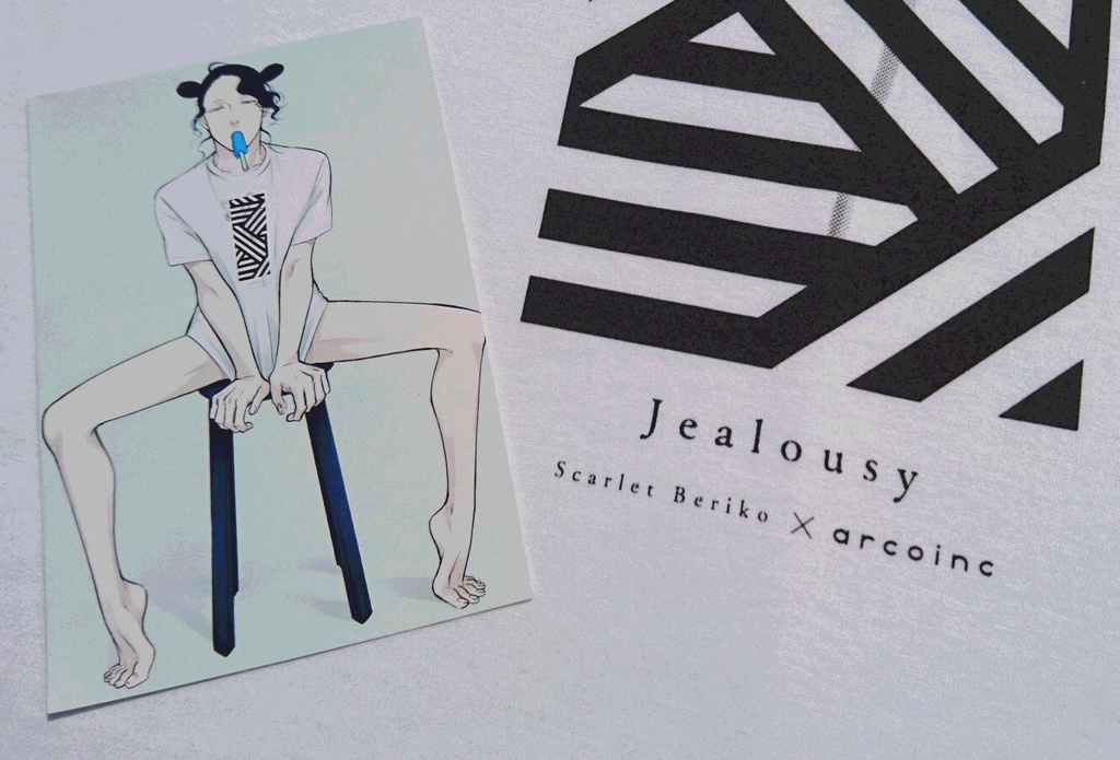 スカーレット・ベリ子「ジェラシー」櫓木が着ているTシャツ(レディースM)(描き下ろしポストカード1枚付)