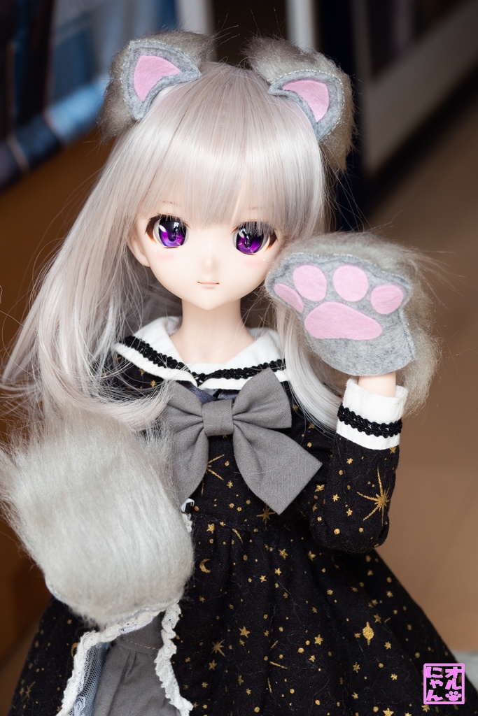 にゃんこセット　灰色　40cm用