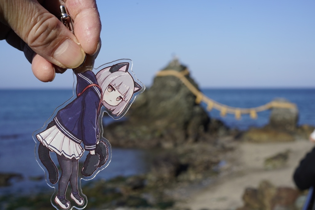 オルにゃんつままれアクリルキーホルダー