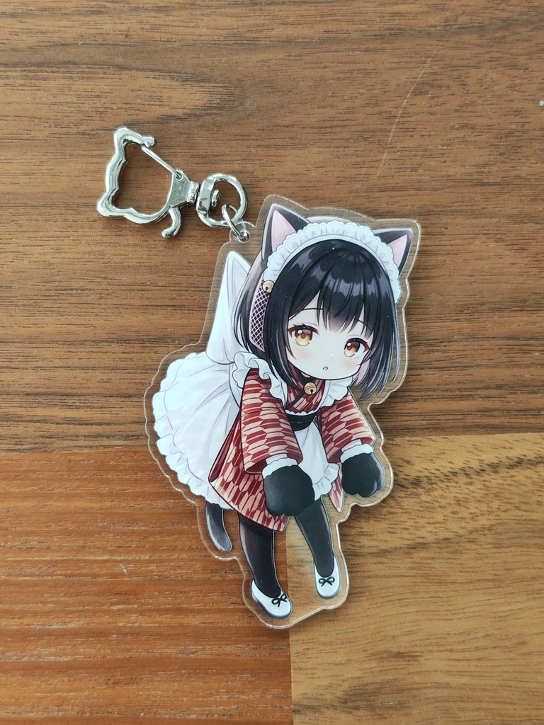 オルにゃんつままれアクリルキーホルダー和風