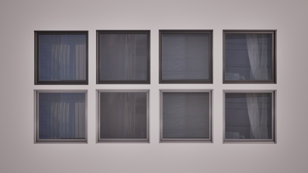 Twinmotion Decals Windows and Door SET デカール 窓・エントランスドアSET