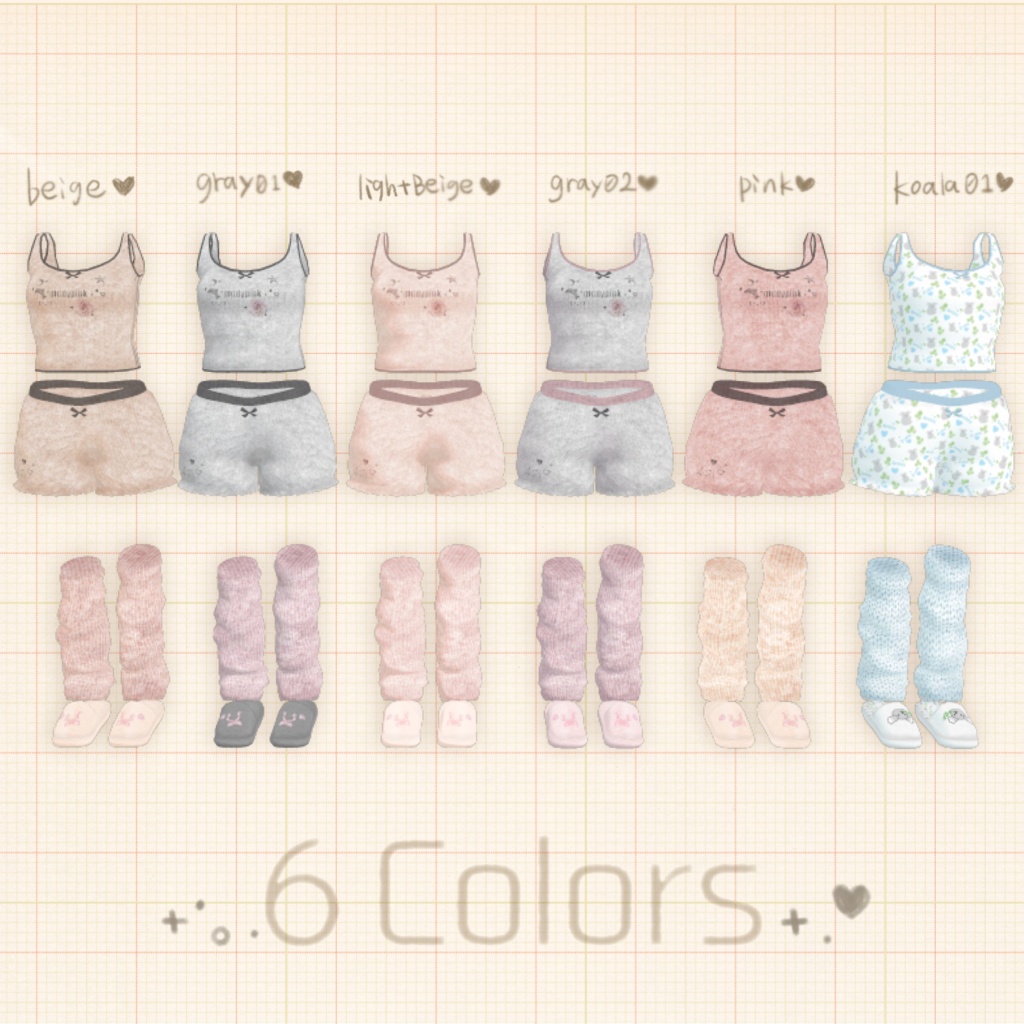 【VRCルームウェア】Cotton Chill【MA対応】