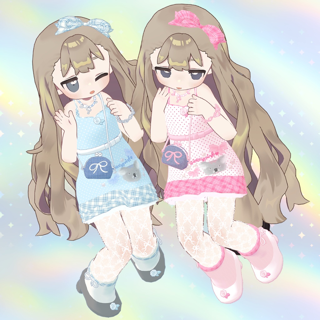 【キプフェルちゃん対応】みずたま さま~でいと【VRC向けコーデ】